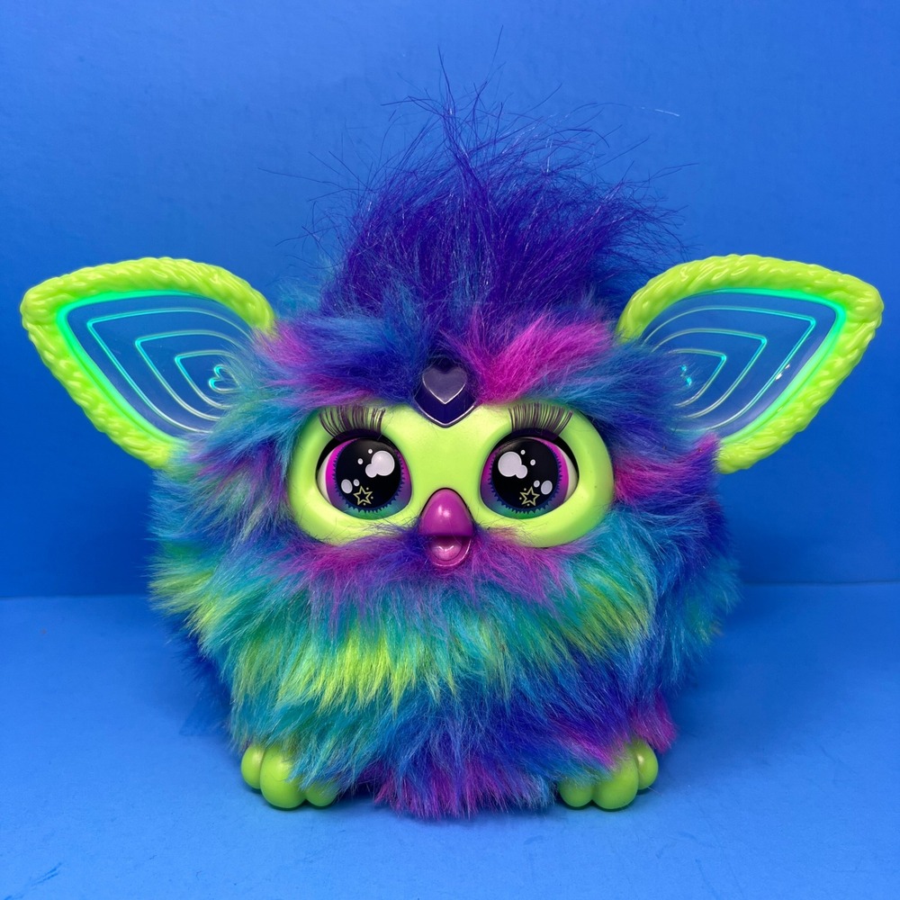 Hasbro Furby Galaxy Edition F8901 Purple Green Glow In The Dark Interactive Toy
